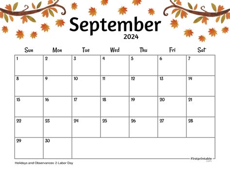 september 2024 calendar