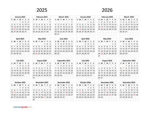 year calendar 2025 printable