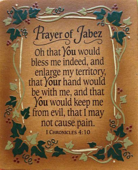 Prayer Of Jabez Printable