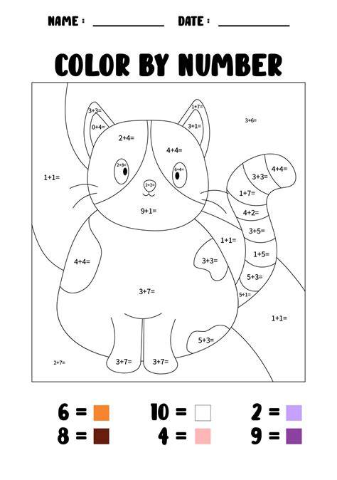 Pre K Color By Number
