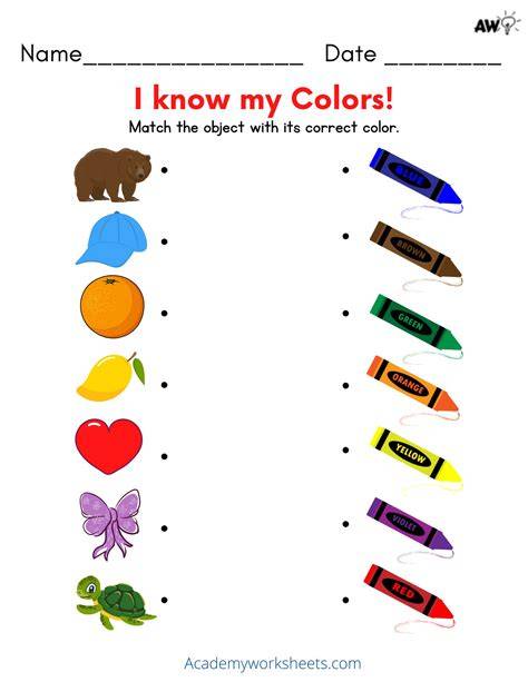 Pre K Color Worksheets