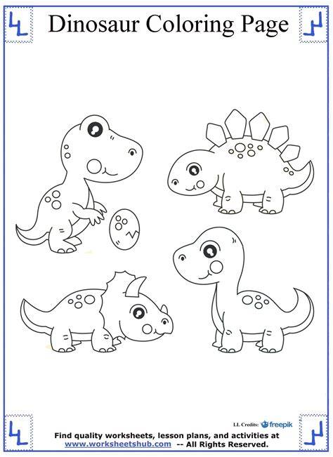 Preschool Coloring Pages Dinosaurs