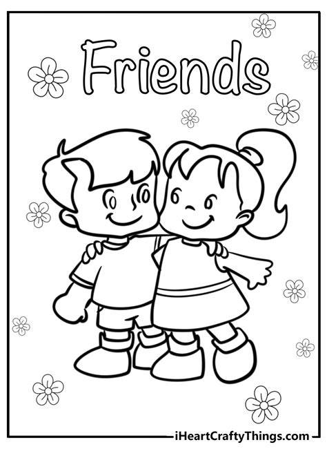 Preschool Friendship Coloring Pages