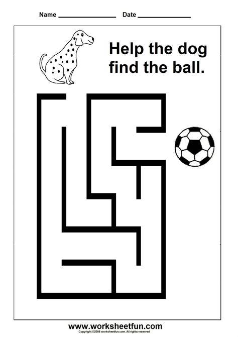 Preschool Maze Printable