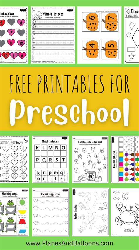 Preschool Printable Activities