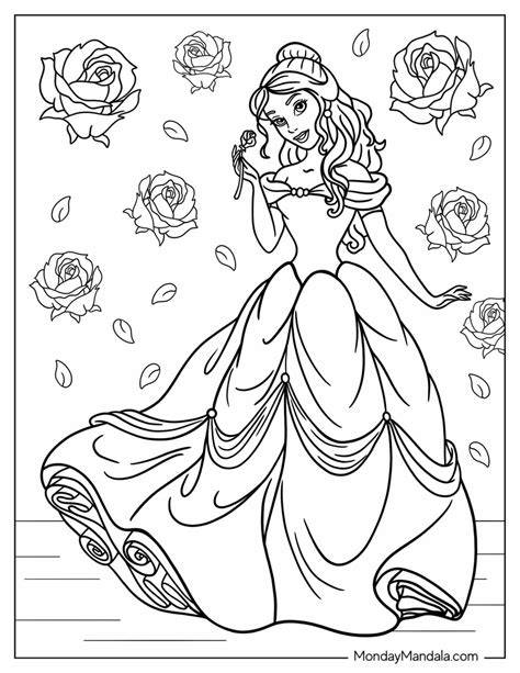 Princess Belle Coloring Page