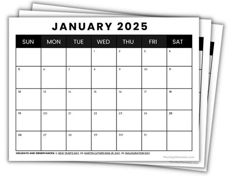 2025 calendar pages