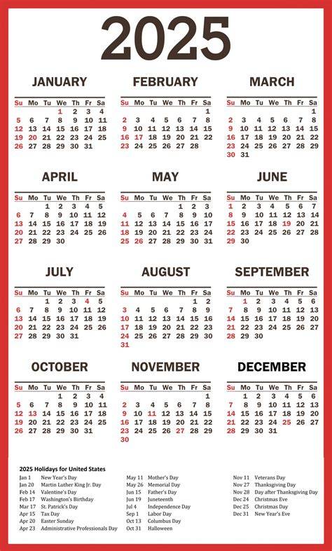 2025 holidays calendar