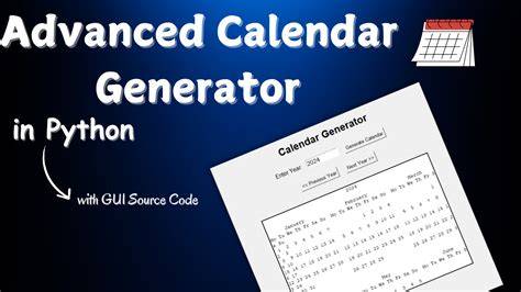 calendar date generator