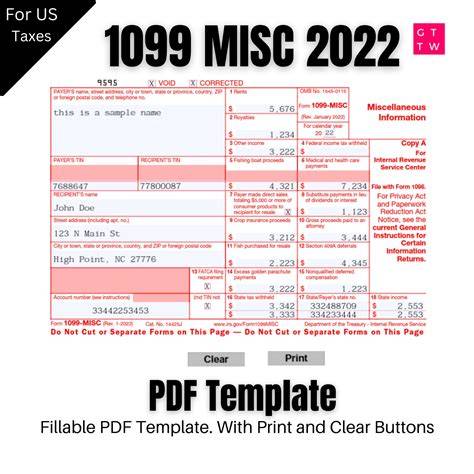 Printable 1099 Misc Form 2024