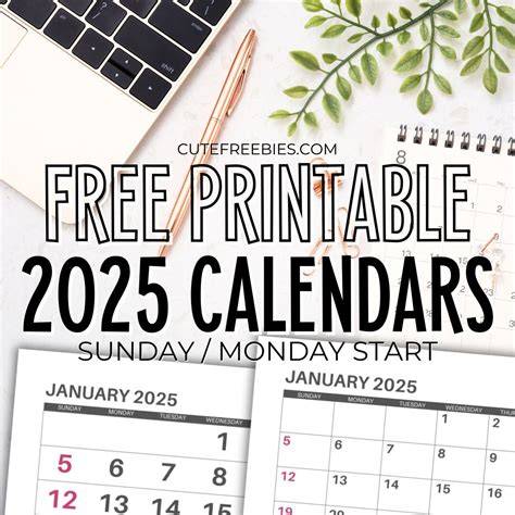 2025 calendar pages