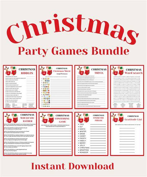 Printable Adult Christmas Party Games