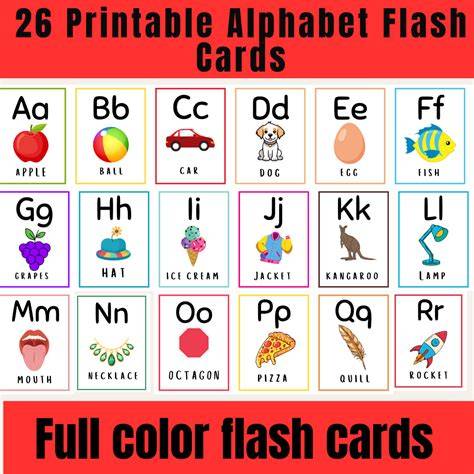 Printable Alphabet Flash Cards