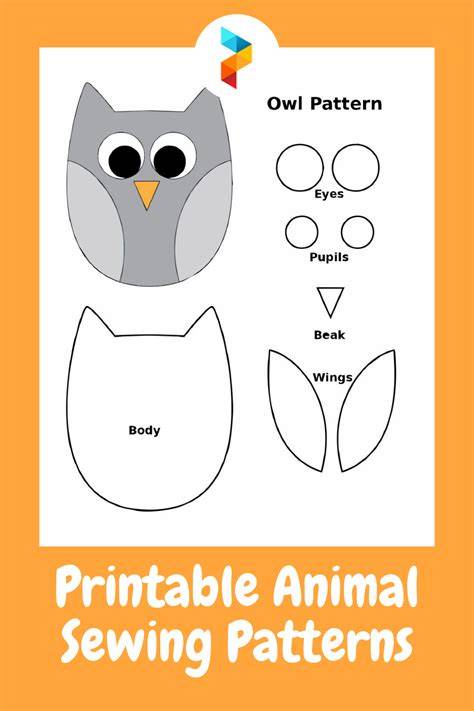 Printable Animal Sewing Patterns