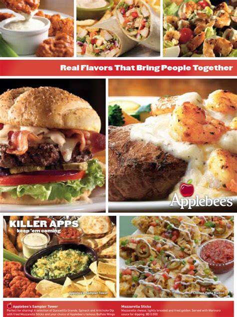 Printable Applebee S Menu