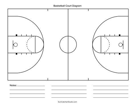 Printable Basketball Court Diagram