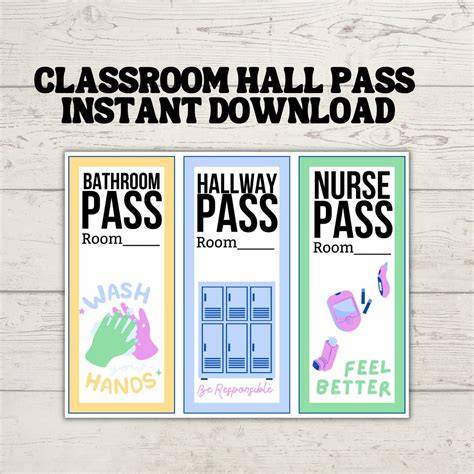Printable Bathroom Pass