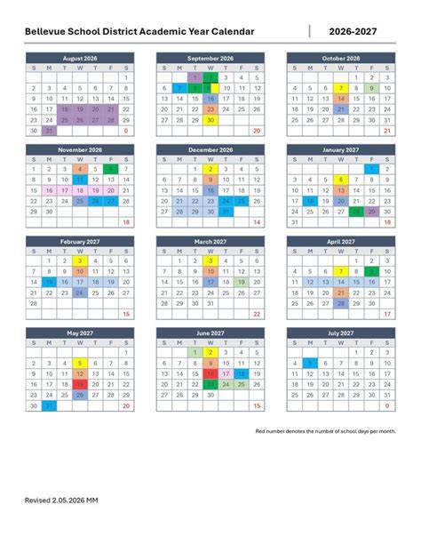 bellevue school district calendar