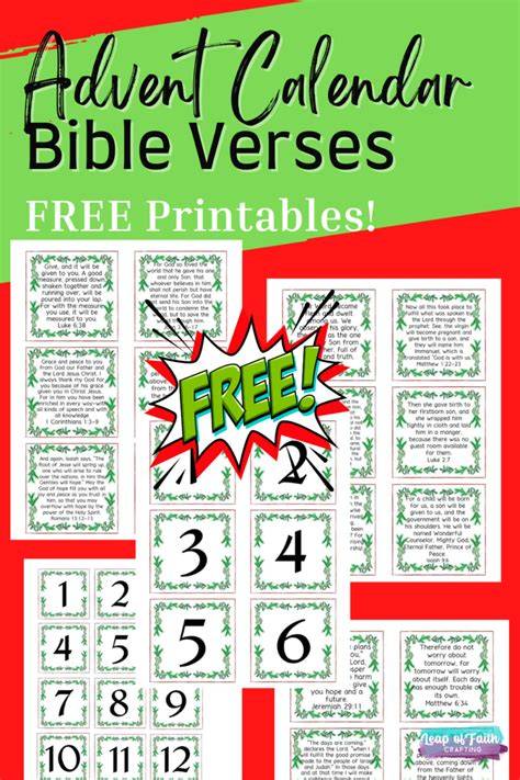 bible verses for advent calendar