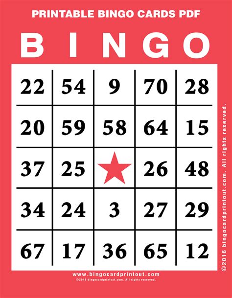 Printable Bingo Cards Pdf