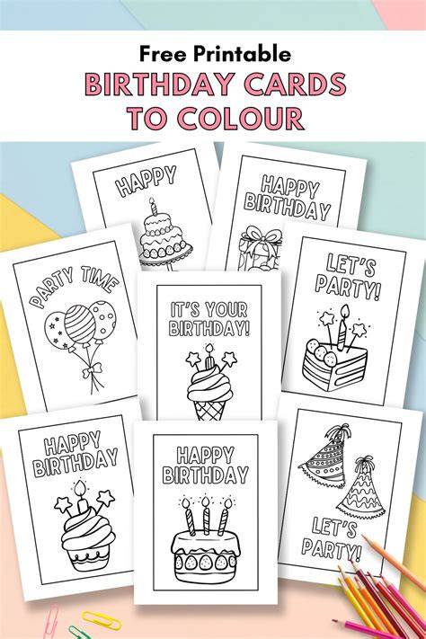 Printable Birthday Cards Free To Color