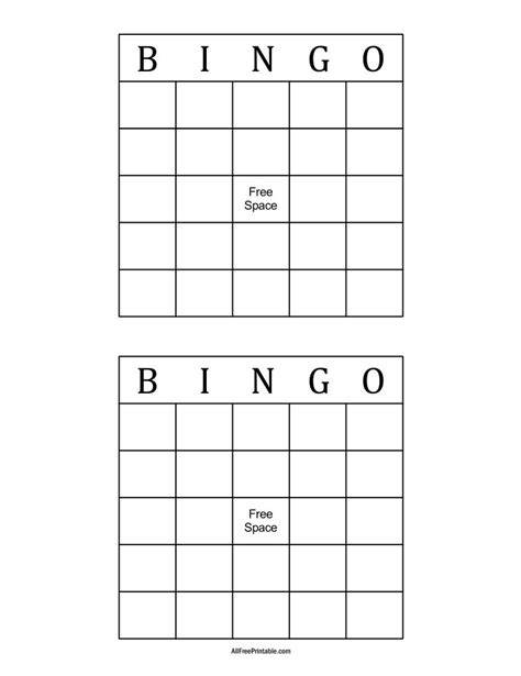 Printable Blank Bingo Board