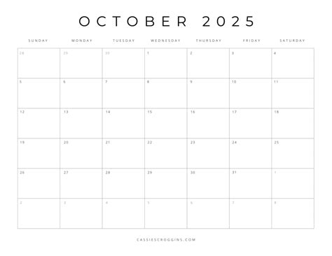 blank calendar 2025