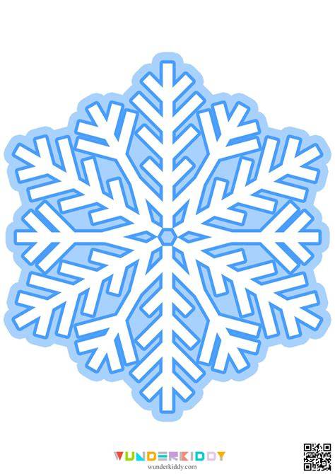 Printable Blue Snowflake Template