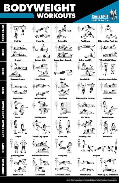 Printable Bodyweight Workout Plan Pdf