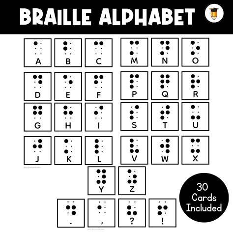 Printable Braille Alphabet