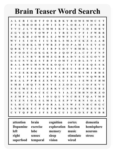 Printable Brain Teaser
