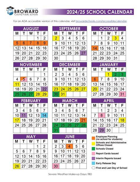 broward schools calendar 24 25 pdf