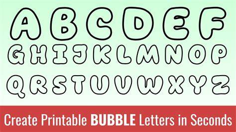 Printable Bubble Letters Generator
