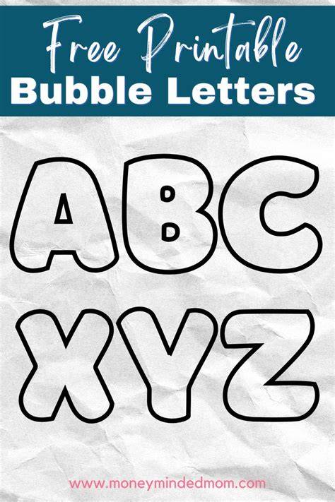 Printable Bubble Letters Template