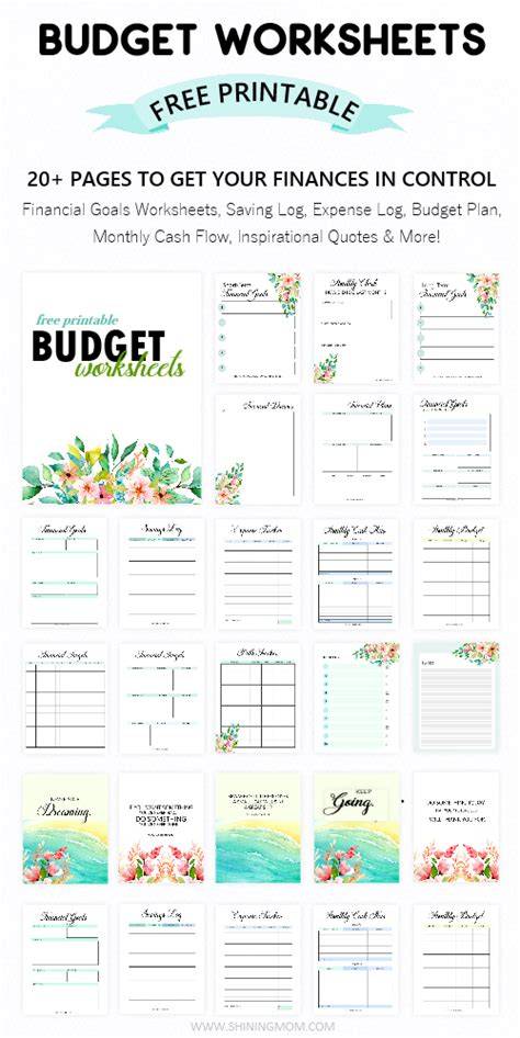Printable Budgeting Worksheets