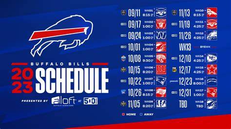 Printable Buffalo Bills Schedule 2024 25