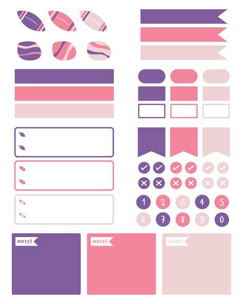 Printable Bullet Journal Stickers