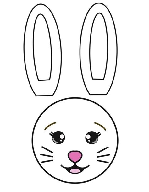 Printable Bunny Face Template