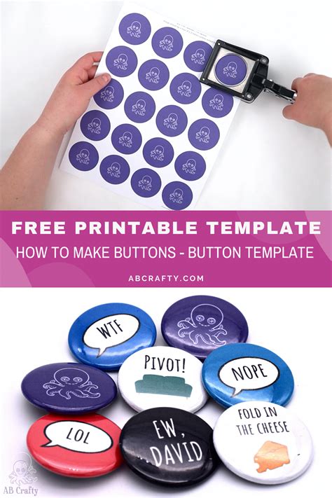 Printable Button Template