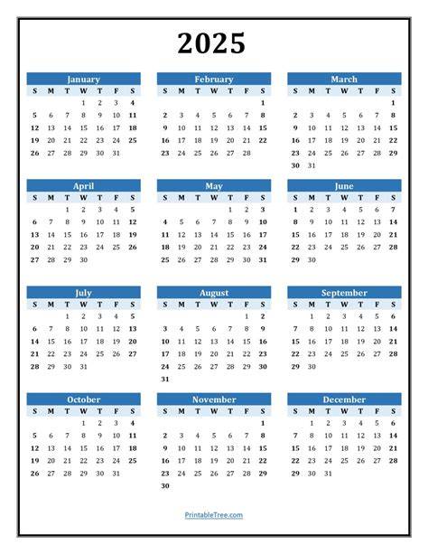 Printable Calandar 2025