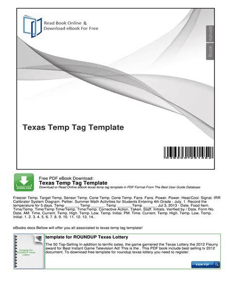 Printable Cali Temp Tag