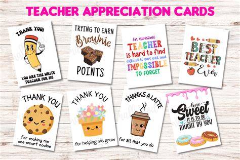 Printable Card For Teacher Appreciation