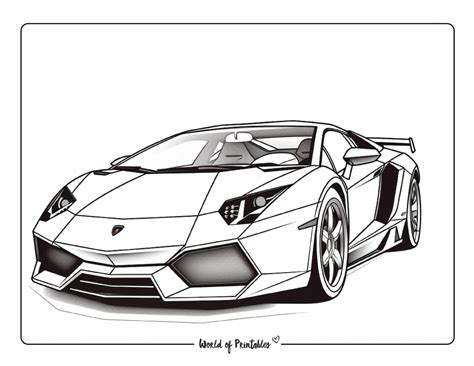 Printable Cars Coloring Sheets