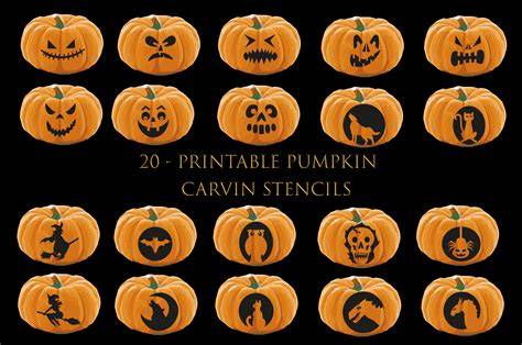 Printable Carving Pumpkin Stencils