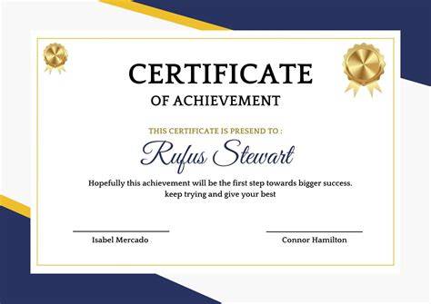 Printable Certificate Of Achievement