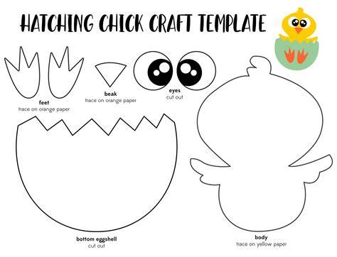 Printable Chick Craft Template