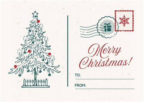 Printable Christmas Card Template Free