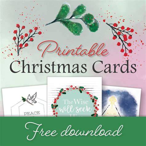 Printable Christmas Cards For Free