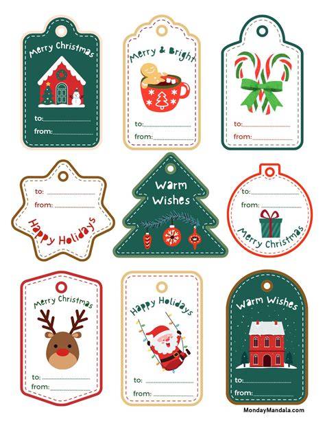 Printable Christmas Gift Tag Templates Free