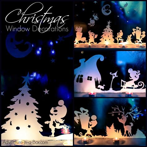 Printable Christmas Window Silhouette